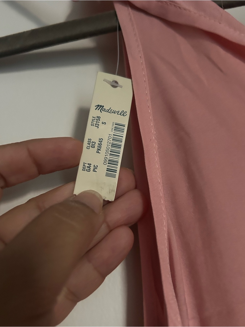Madewell Soft Pink Halter Wide-Leg Jumpsuit NWT - Picture 7 of 7